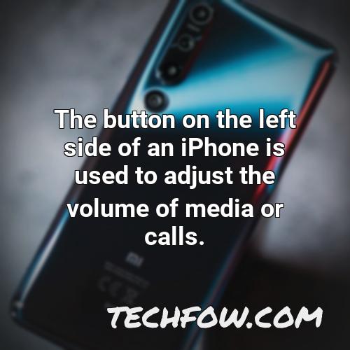 the button on the left side of an iphone is used to adjust the volume of media or calls