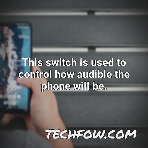 this switch is used to control how audible the phone will be